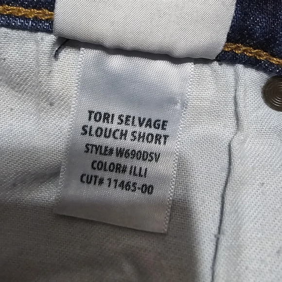 Hudson Tori Selvage Slouch Denim Cut-Off Micro Shorts in Illi, High Rise, EUC! - Picture 12 of 12